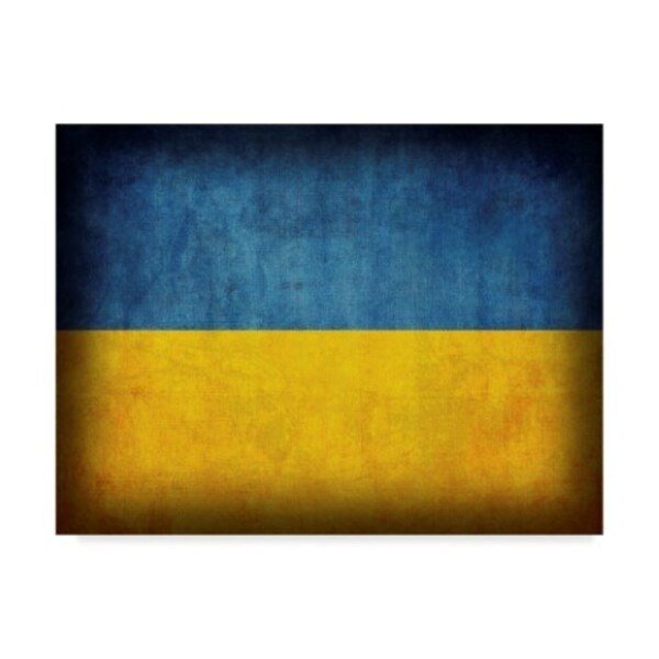 Red Atlas Designs 'Ukraine Distressed Flag' Canvas Art, 14x19, Trademark Fine Art, Mfr#: ALI40684-C1419GG